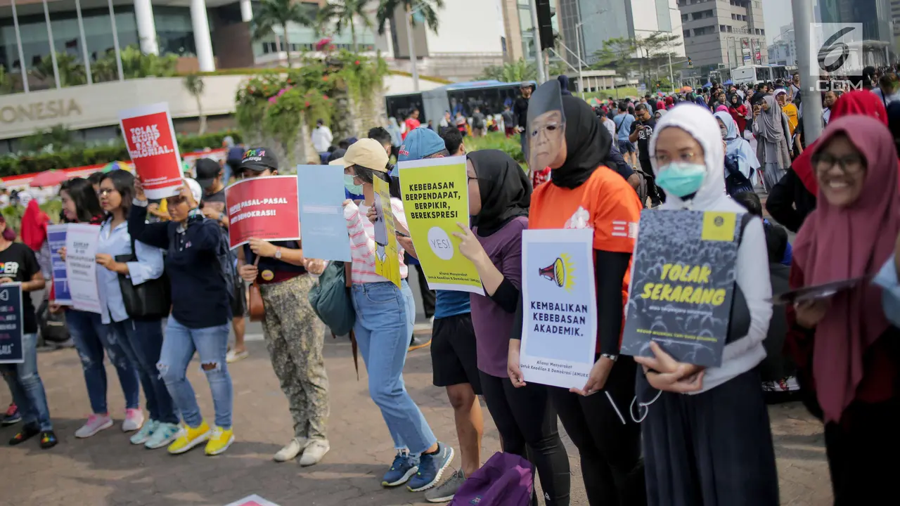 Aksi Massa Menolak RUU KUHP di CFD
