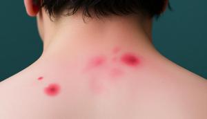 Ilustrasi Ruam Khas Campak, Berawal dari Kulit Dekat Rambut Kemudian Menyebar ke Seluruh Tubuh. Foto dibuat oleh AI.