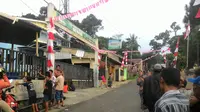 Ponpes Ibnu Mas'ud di Kampung Jami, Desa Sukajaya, Kecamatan Taman Sari, Kabupaten Bogor, Jawa Barat, digeruduk ratusan warga. (Liputan6.com/Achmad Sudarno)