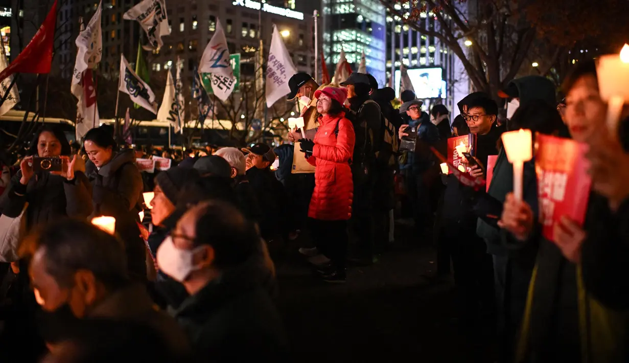 Oposisi Korea Selatan terus bergerak untuk memakzulkan Yoon pada tanggal 4 Desember setelah pemberlakuan darurat militer yang luar biasa namun hanya berlangsung singkat. (Philip FONG/AFP)