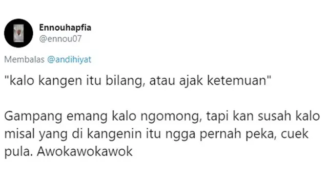 7 Curhatan Netizen saat Kangen dengan Orang Ini Bikin Geleng Kepala