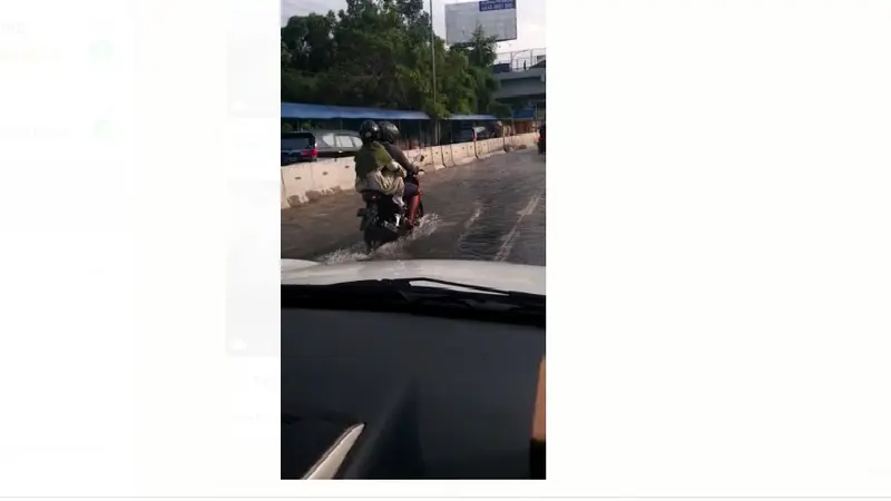 Terendam Banjir, Macet dan Motor Masuk Tol Jakarta-Tangerang (Ist)