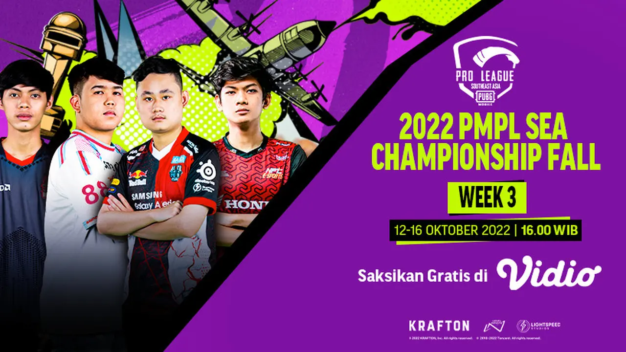 Link Live Streaming PMPL SEA Championship Fall Week 3 di Vidio 12 sampai 16 Oktober 2022