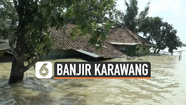 Musibah banjir masih melanda sebagian wilayah Kabupaten Karawang hari Kamis (11/2). Ribuan rumah di 18 kecamatan masih terendam banjir.