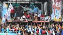 Presiden Prabowo menggarisbawahi perlunya peran negara dalam menyokong kehidupan kaum buruh jadi lebih baik. (Liputan6.com/Angga Yuniar)