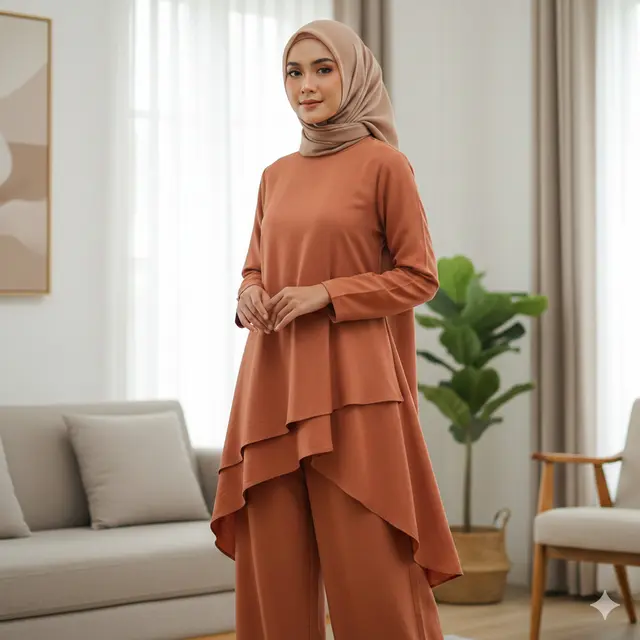 Model Setelan Kulot dan Tunik
