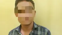 Pria inisial AZ yang ditangkap polisi karena mengajak pacarnya untuk kawin lari. (Liputan6.com/M Syukur)