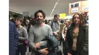 Pendiri Google Sergey Brin ikut berunjuk rasa di Bandara San Francisco (Twitter: Vassil Mladjov)