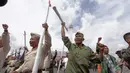 Rakyat Indonesia bersama TNI bersatu melawan penjajahan Belanda pada aksi teatrikal tersebut, Jakarta, Jumat (12/12/2014) (Liputan6.com/Faizal Fanani)