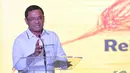 Menteri Perindustrian RI, Saleh Husin memberikan sambutan saat peresmian pabrik PT Indo Kordsa Tbk, Bogor, Selasa (6/1/2015). (Liputan6.com/Panji Diksana)