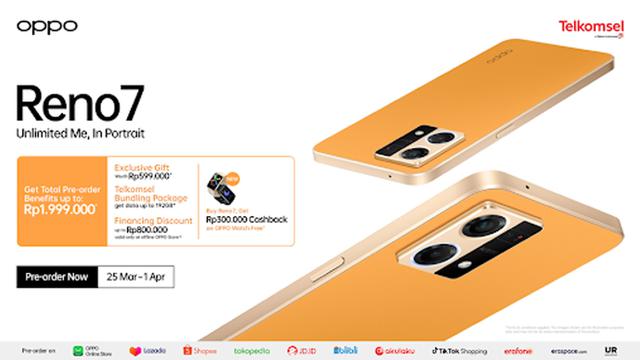 OPPO Reno7 dijual dengan harga Rp5.199 juta di Indonesia