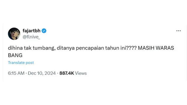 6 Cuitan Pencapaian Netizen di Tahun 2024 Ini Bikin Senyum Tipis,