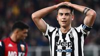 Juventus mampu unggul lebih dulu lewat gol yang dicetak oleh Paulo Dybala. (AFP/Marco Bertorello)