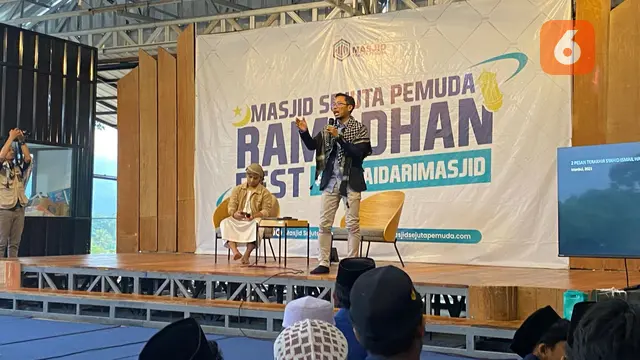 Kajian rangkaian kegiatan Ramadan di Masjid Sejuta Pemuda, Kecamatan Citamiang Kota Sukabumi. (Liputan6.com/Fira Syahrin).