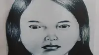 Polisi membuat sketsa wajah wanita yang ditemukan meninggal di Tol Jagorawi. (Merdeka.com)