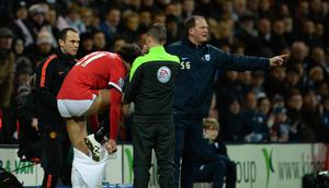 Simon Grayson saat menukangi Preston North End pada 2015 (AFP/Oli Scarff)