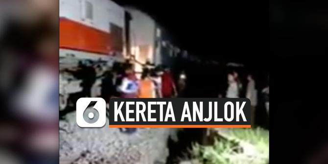 VIDEO: KA Serayu Anjlok, Kereta Api  Jalur Selatan Lumpuh