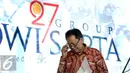 CEO&Founder Dwi Sapta Group, Adji Watono usai memberikan sambutan jelang peresmian bergabungnya Dwi Sapta Group dengan Dentsu Aegis Network di Jakarta, Rabu (25/1). (Liputan6.com/Helmi Fithriansyah)