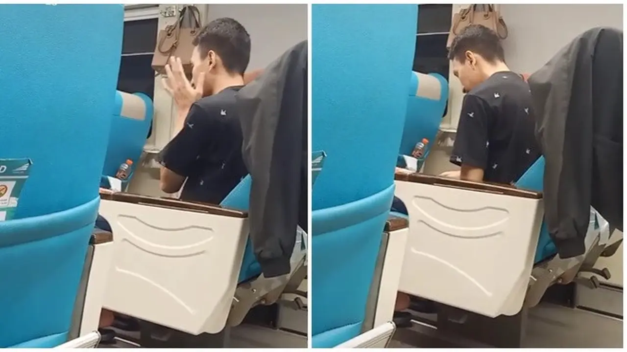 Viral Pasangan Suami Istri Ini Tunaikan Salat di Kereta, Banjir Pujian