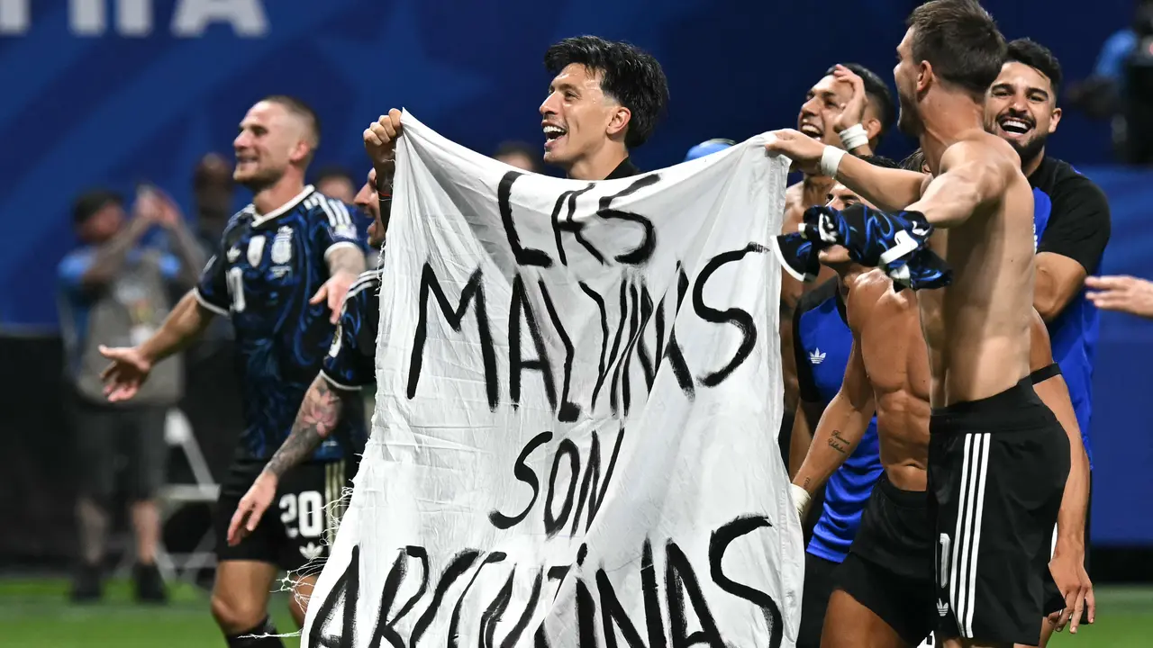 Selebrasi Timnas Argentina.