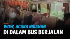 PERNIKAHAN UNIK, DIGELAR DALAM BUS BERJALAN