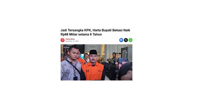 Cek fakta artikel mantan Presiden Jokowi terima Rp 87 miliar dari Bupati Bekasi