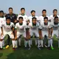 Timnas Indonesia U-19 berpose jelang uji coba melawan Persija Jakarta, Rabu (24/5/2017). Timnas unggul 1-0. (Liputan6.com/Risa Rahayu Kosasih)