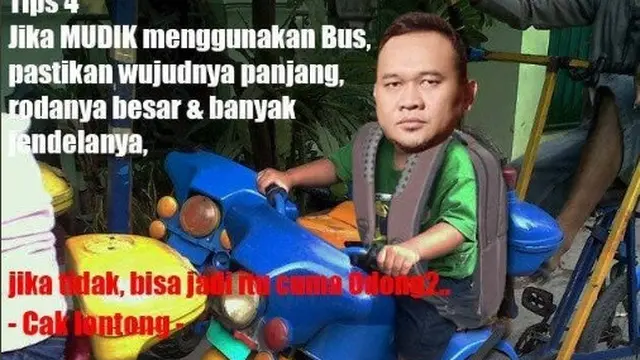 tips mudik ala cak lontong