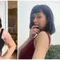 Potret Hasya Kyla Tampil dengan Rambut Berponi. (Sumber: Instagram.com/hasyakyla)