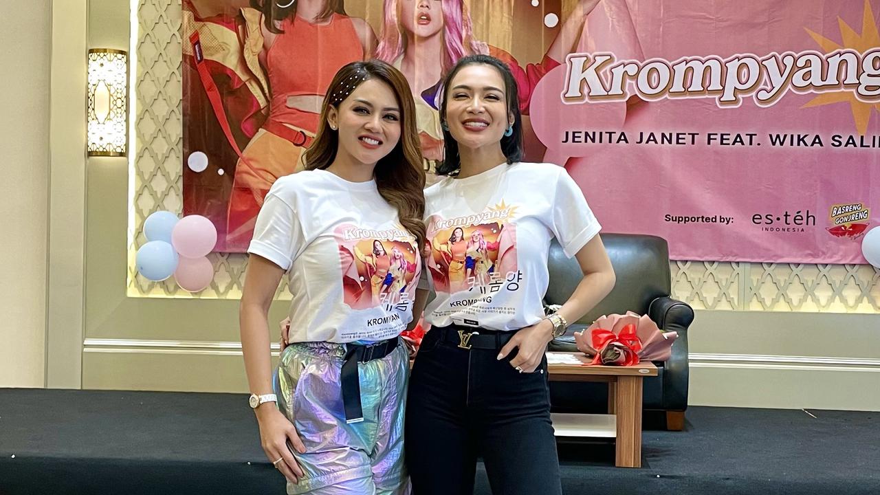 Jenita Janet dan Wika Salim berkolaborasi dalam lagu Krompyang.