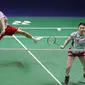 Yuta Watanabe/Arisa Higashino, ganda campuran asal Jepang, melangkah ke final turnamen bulutangkis Indonesia Open 2022.(Bola.com/Bagaskara Lazuardi)