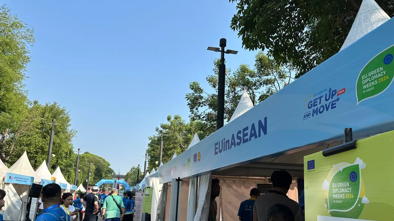 Uni Eropa menggelar Green Diplomacy Weeks di Kawasan Gelora Bung Karno (GBK), Senayan, Jakarta, Minggu (27/10/2024). (Liputan6.com/Benedikta Miranti)