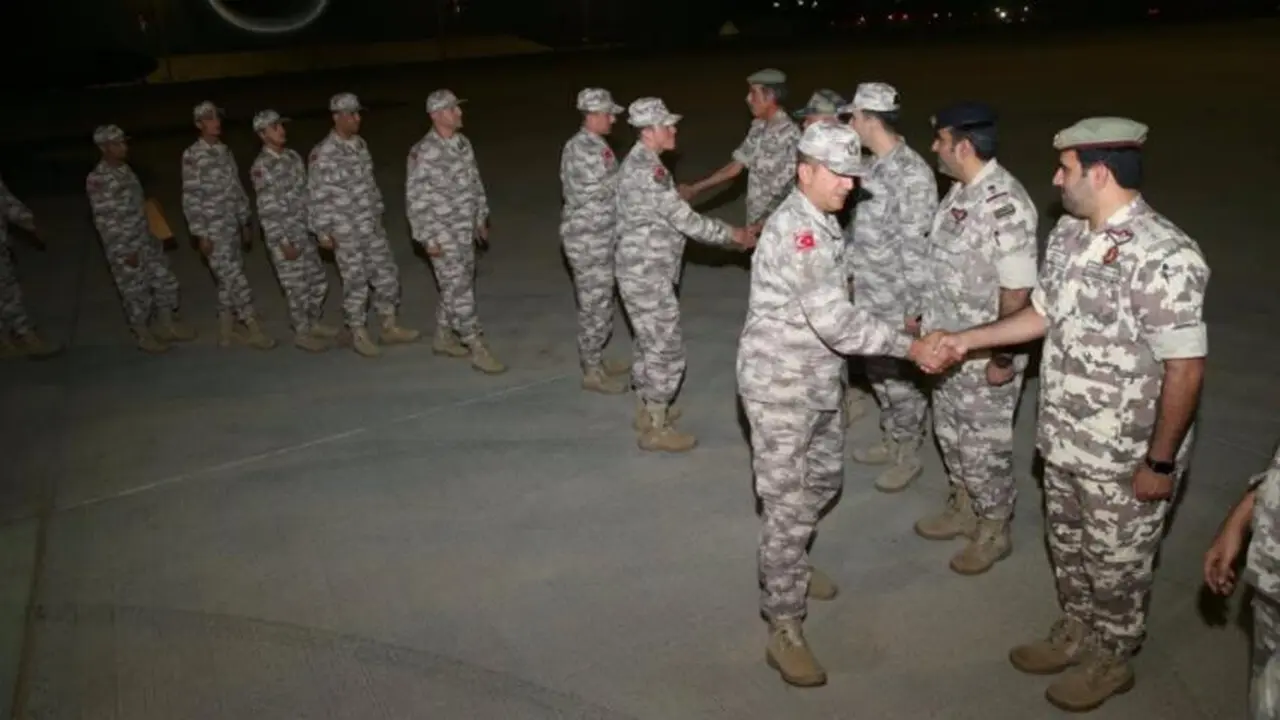 Tentara Turki di Qatar (Kementerian Pertahanan Qatar/Twitter)