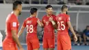 Timnas Singapura menghuni peringkat ke-23 atau satu peringkat diatas timnas Indonesia pada daftar rangking yang dikeluarkan AFC. Singapura meraih 17.084 poin. (Bola.com/Nicklas Hanoatubun)