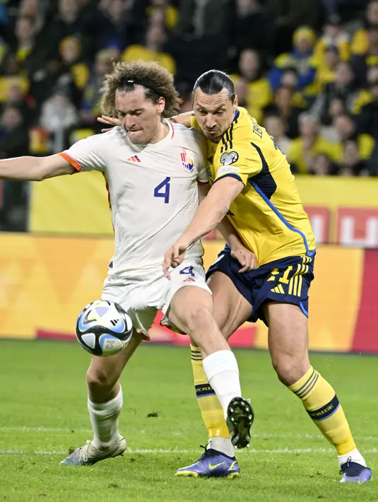 Swedia harus mengakui ketangguhan tamunya Belgia dan menyerah dengan skor 0-3. (Anders Wiklund/TT News Agency via AP)