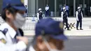 Suasana pengamanan di dekat tempat pertemuan G7 para menteri keuangan dan gubernur bank sentral, di Niigata, Jepang, Kamis (11/5/2023). (AP Photo/Shuji Kajiyama)