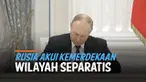 Presiden Vladimir Putin umumkan pengakuan Rusia pada kemerdekaan wilayah separatis di Ukraina Timur hari Senin (21/2) di Moskow.