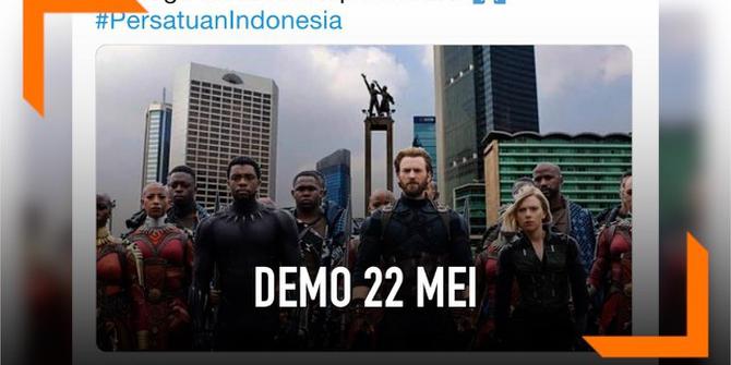 VIDEO: Demo 22 Mei, Warganet Panggil Avengers dan Thanos