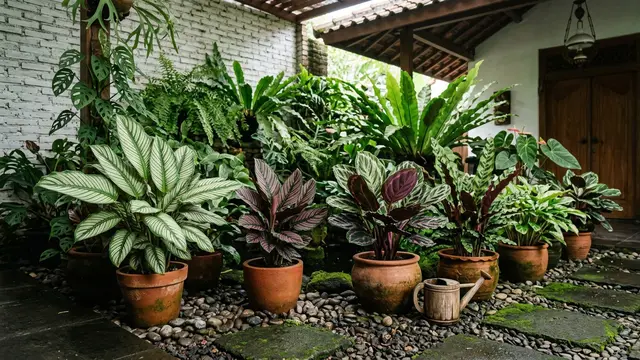 Taman Rumah untuk Area yang Minim Sinar Matahari (AI Generated)