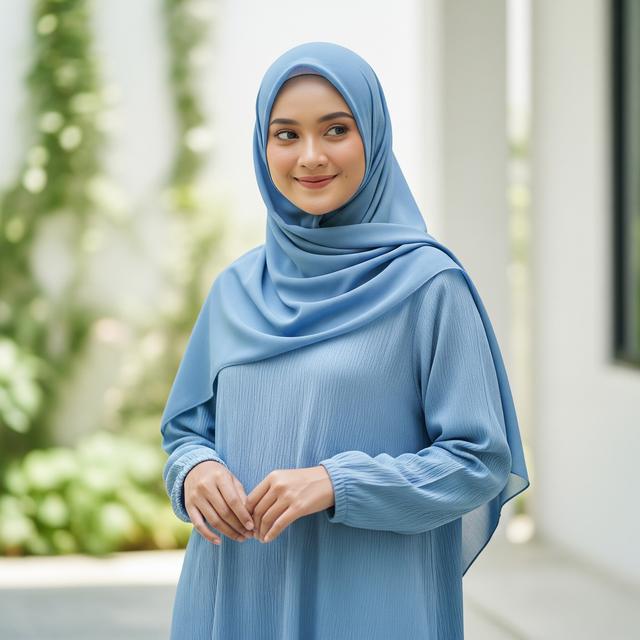 Model Gamis Abaya Syari (Image by Gemini AI)
