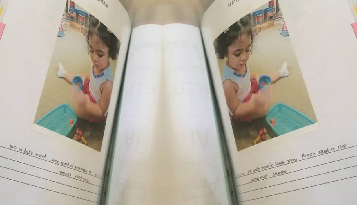 Ada pula foto buku catatan observasi milik si cantik Amora. (instagram.com/ariannhaamoralemos)