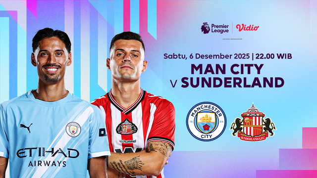 Saksikan Man City vs Sunderland di Vidio. (dok. vidio.com)