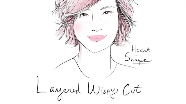 Wajah Berbentuk Heart atau Hati: Potongan Tipis dan Berlapis