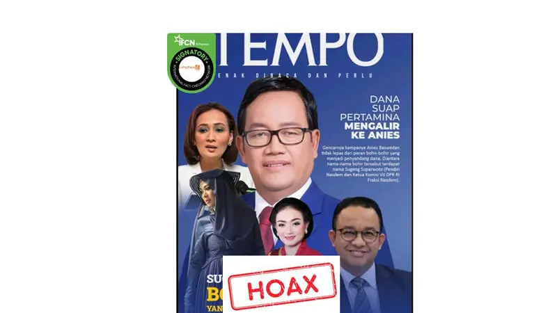 Cek fakta edisi Majalah Tempo bahas pemodal Anies Baswedan