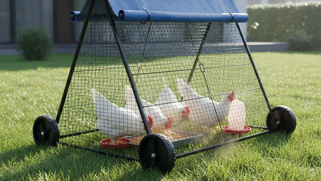Model Kandang Ayam untuk 5 Ekor di Rumah Kecil. AI