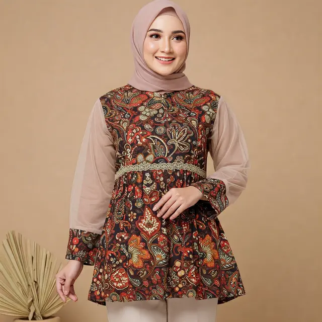 6 Model Atasan Batik Wanita Muslimah Modern 2025, Cocok untuk Segala Acara