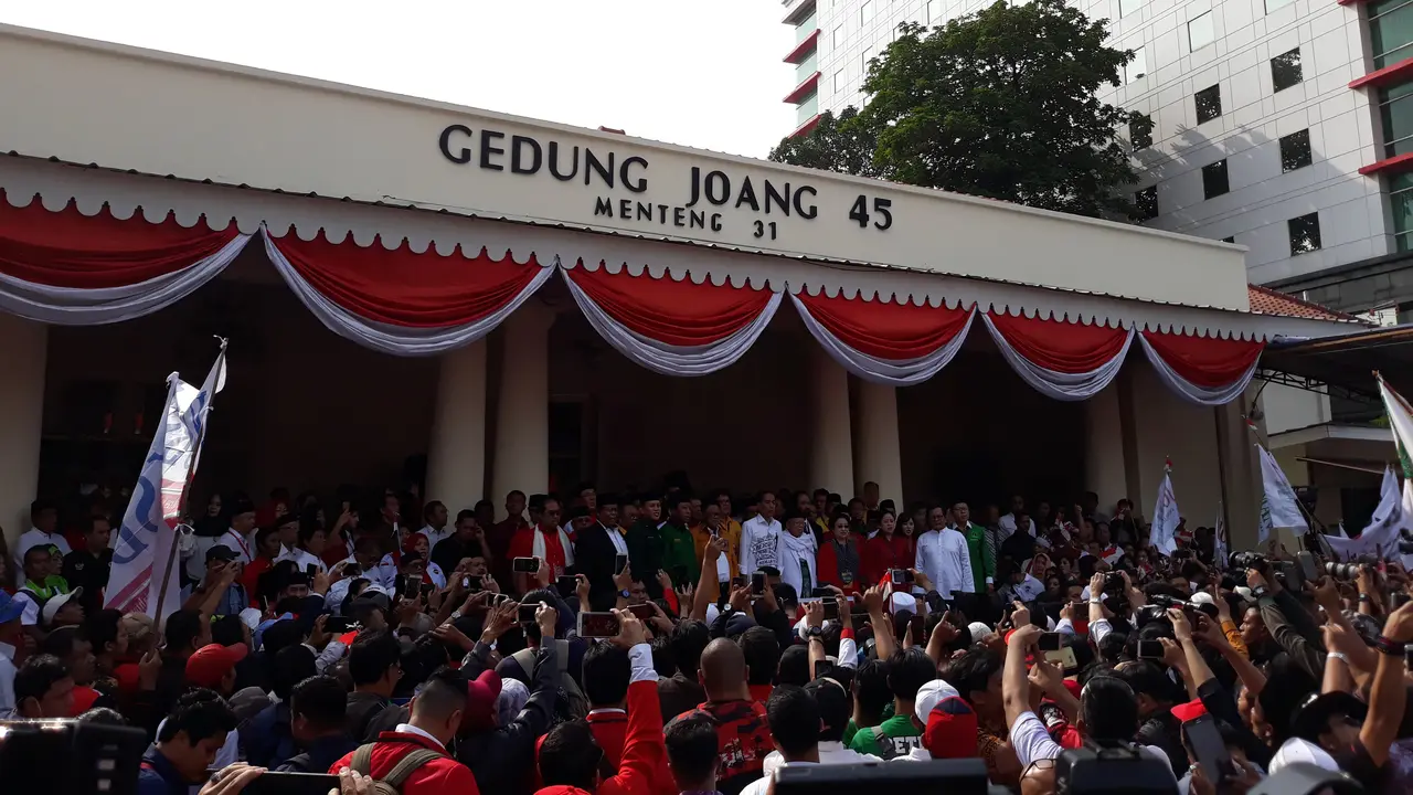 Pasangan capres dan cawapres Jokowi-Ma'ruf Amin