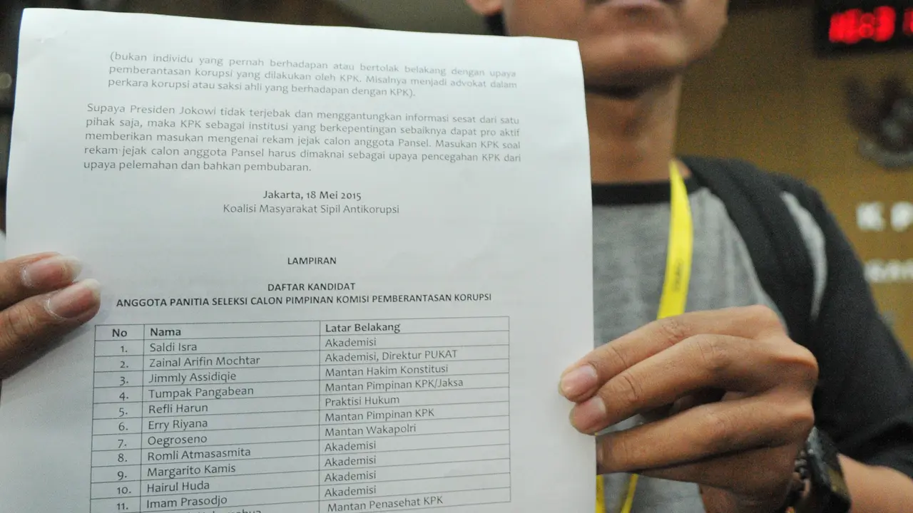 Muncul Nama Pansel Pimpinan KPK, Ini Komentar Eks Penasihat