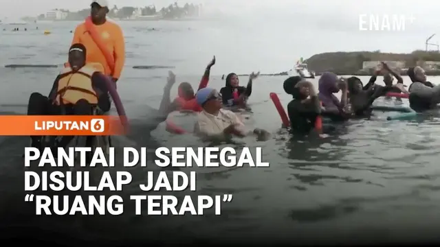 Pantai di Senegal Disulap Jadi "Ruang Terapi", Difabel Hingga Lansia Ikut Aquagym