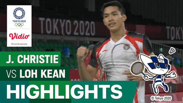 VIDEO: Jonatan Christie Melaju ke Babak 16 Besar Olimpiade Tokyo 2020 Usai Bermain Sengit Melawan Wakil Singapura